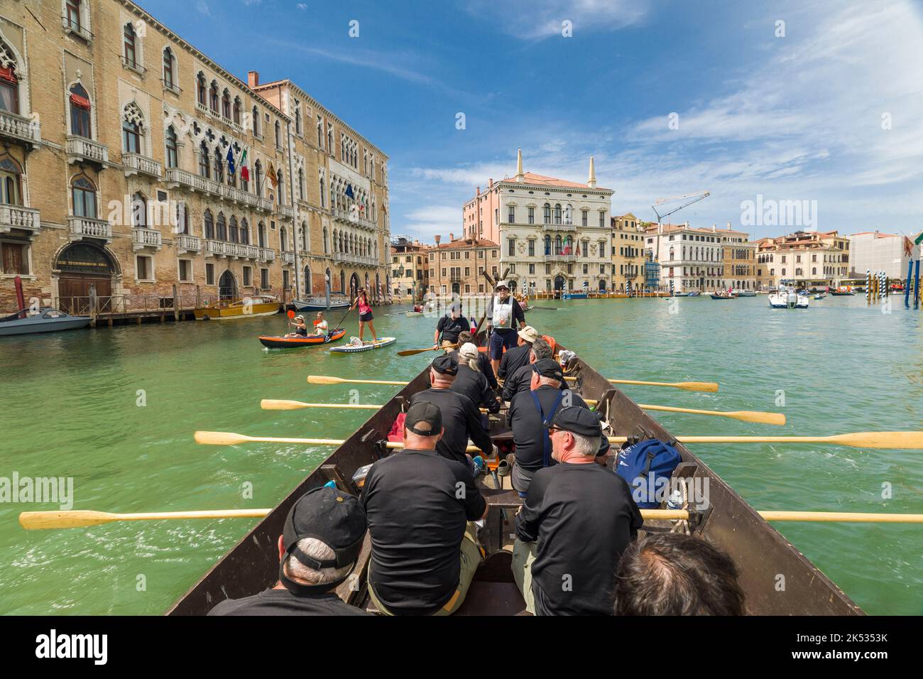 32 Rowers Boat Italy, Venice, listed as World Heritage by UNESCO, La Vogalonga is a 32 ...