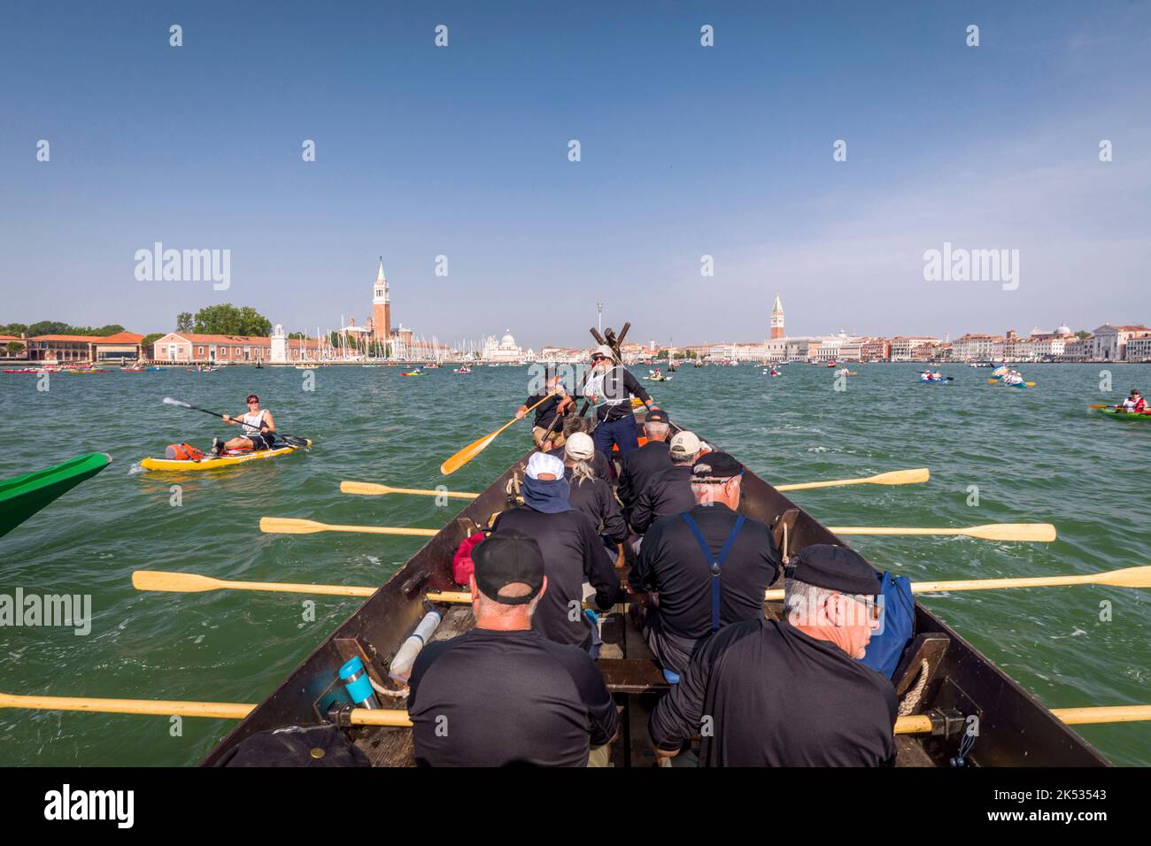 32 Rowers Boat Italy, Venice, listed as World Heritage by UNESCO, La Vogalonga is a 32 ...