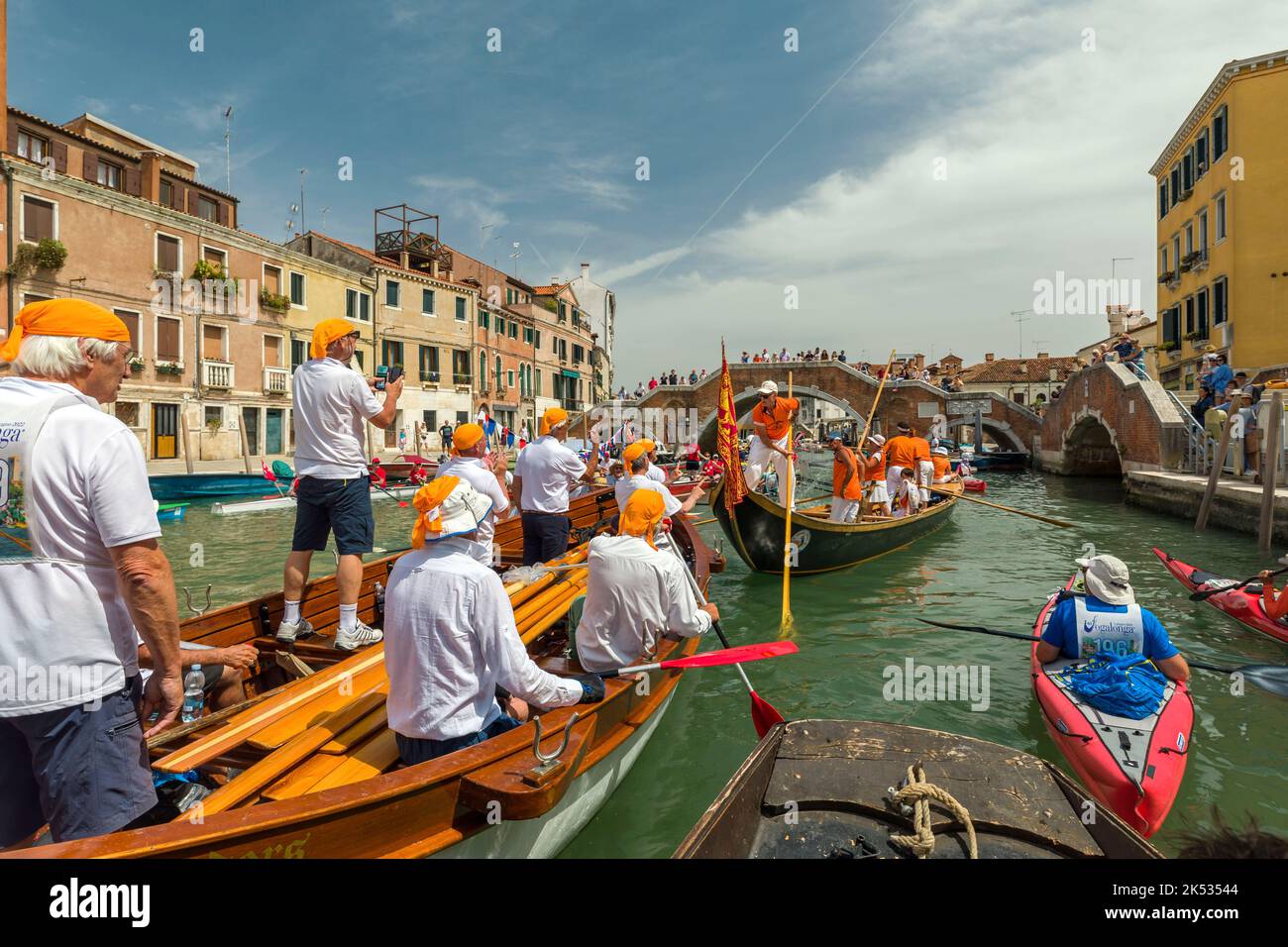 32 Rowers Boat Italy, Venice, listed as World Heritage by UNESCO, La Vogalonga is a 32 ...
