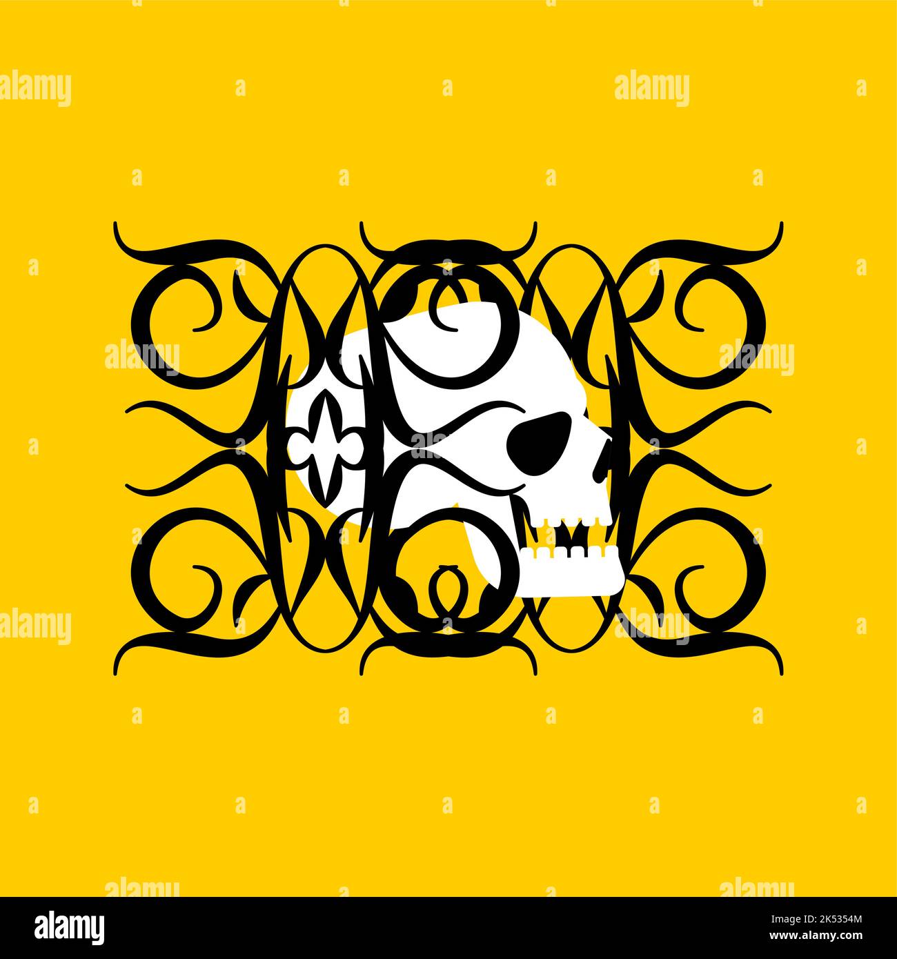 Traditional ornament and skull. Vector illustration Stock Vector Image ...
