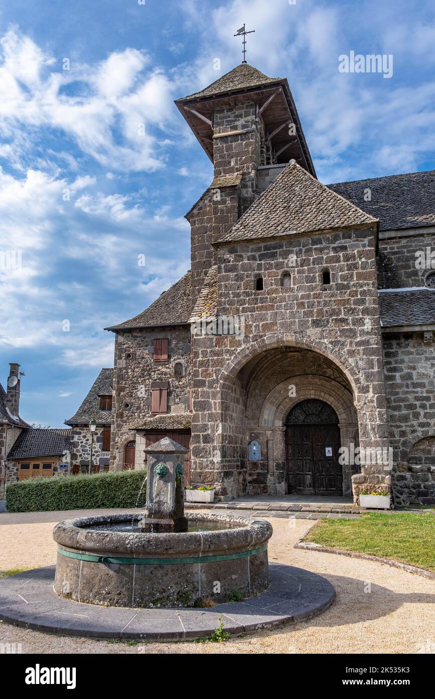France, Cantal, Saint Cernin, Saint Saturnin church, 12th century, Auvergnat romanesque art Stock Photo