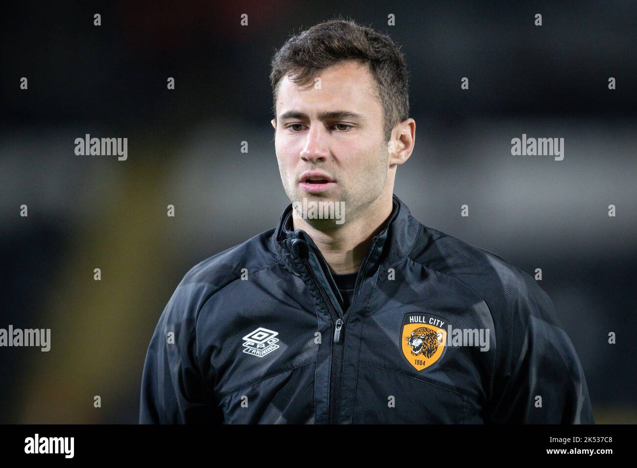 Nathan Baxter 13 of Hull City during the pre match warm up ahead of