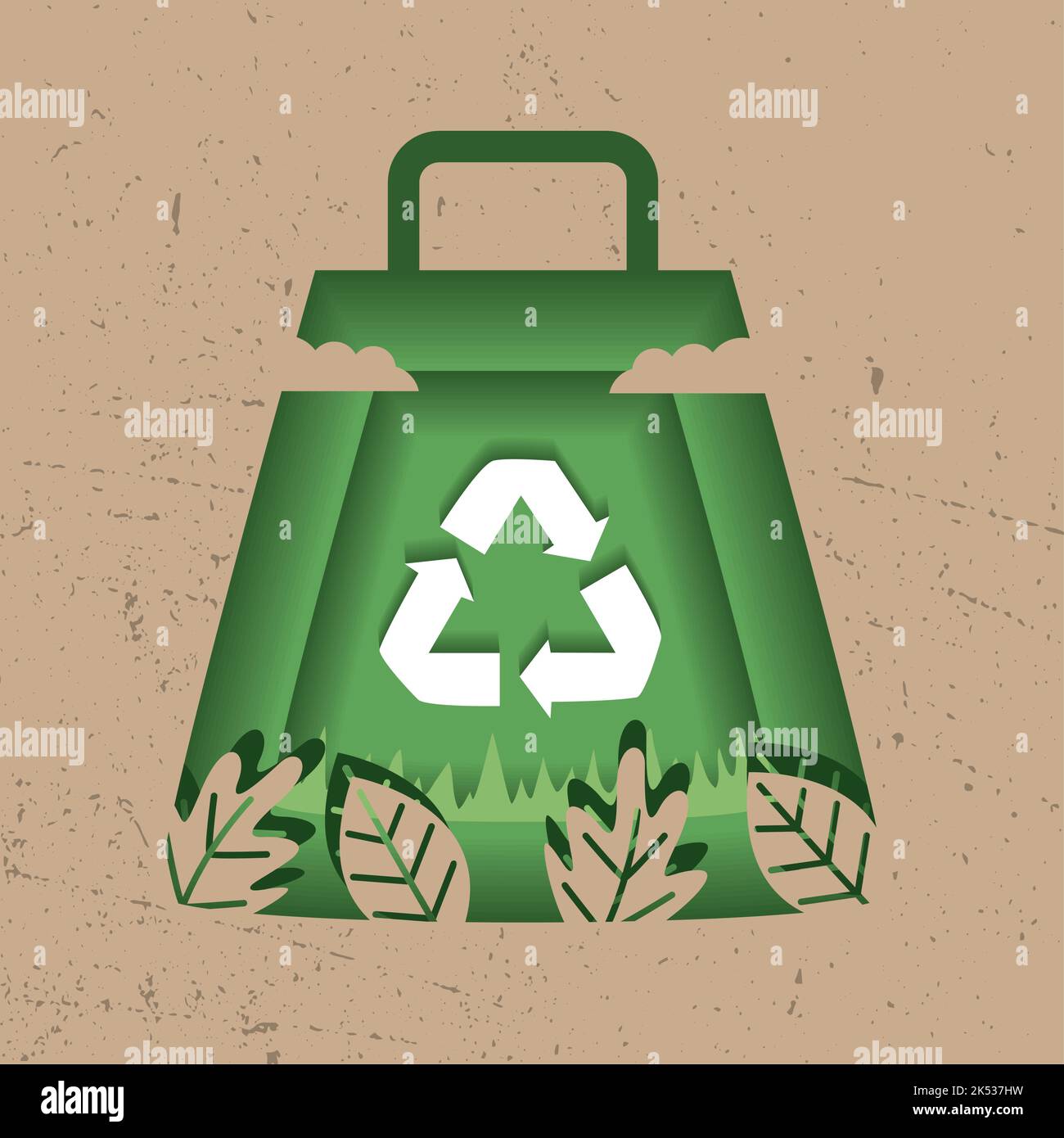 recycle arrows in shopping bag icon Stock Vector Image & Art - Alamy