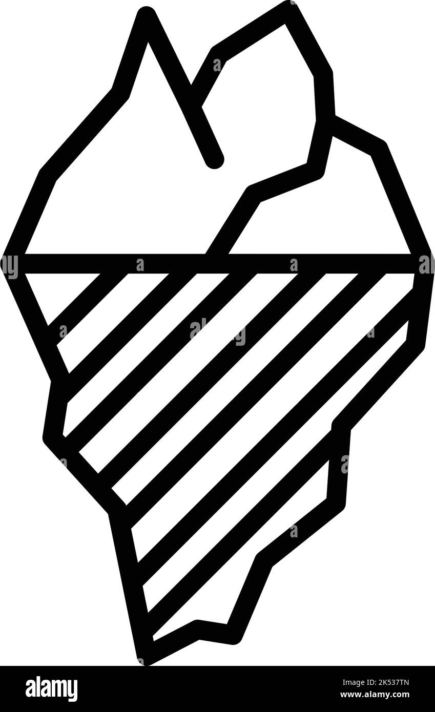 Glacier icon outline vector. Ocean iceberg. Water sea Stock Vector ...