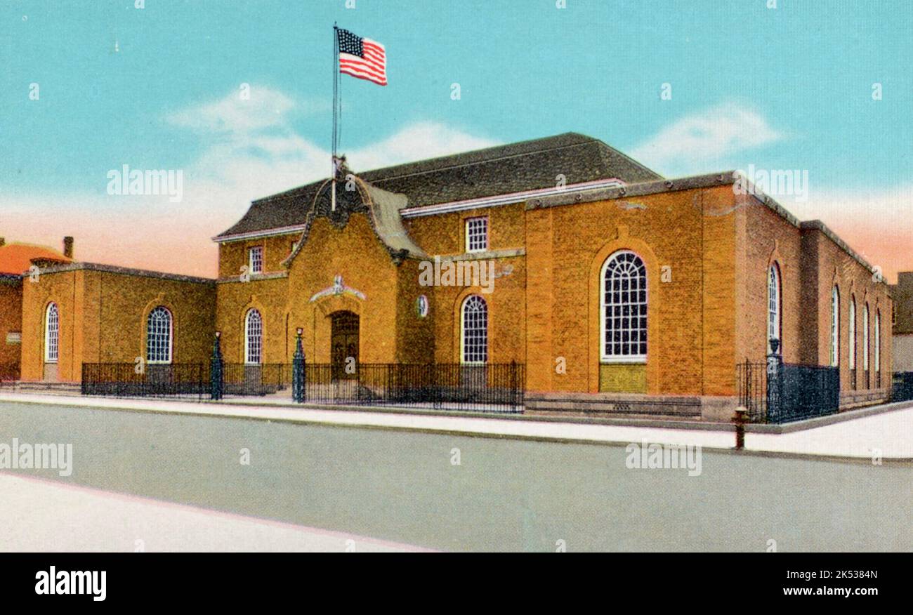 Post Office, Perth Amboy, NJ Postcard from circa 1941 Stock Photo Alamy