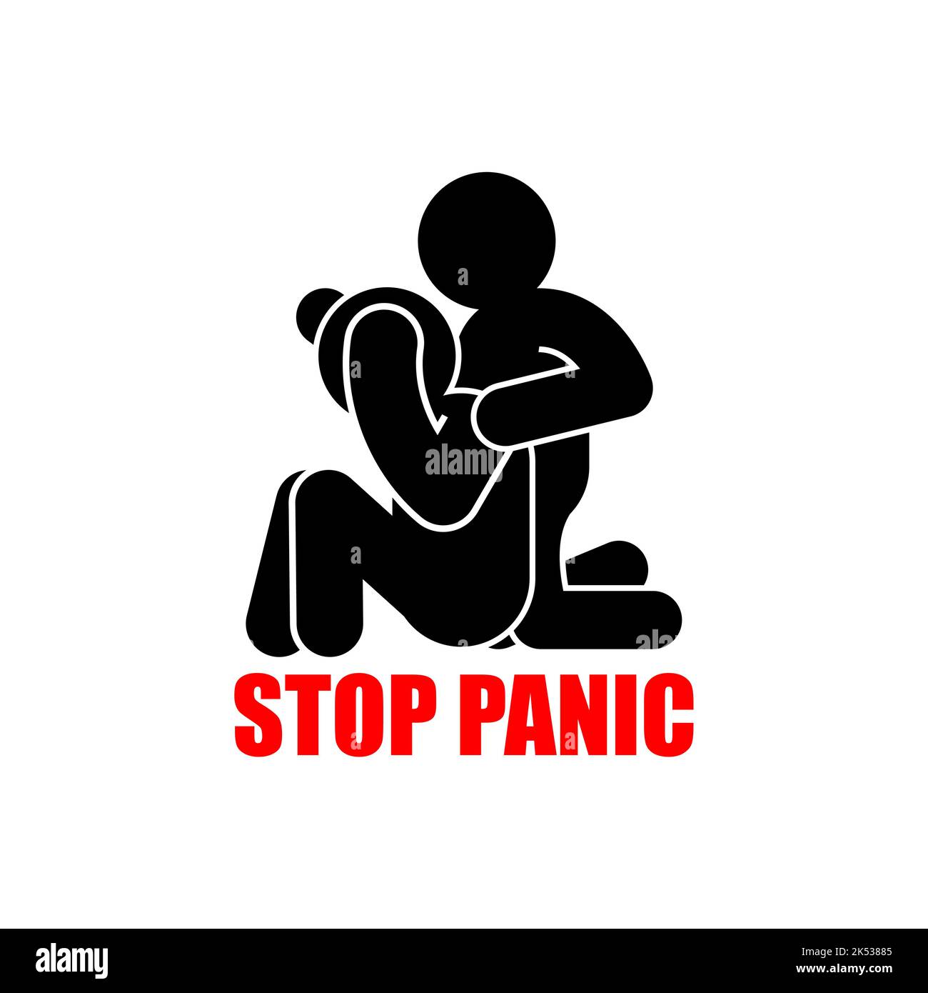 No panic sign. Keep calm symbol. Vector illustration Stock Vector
