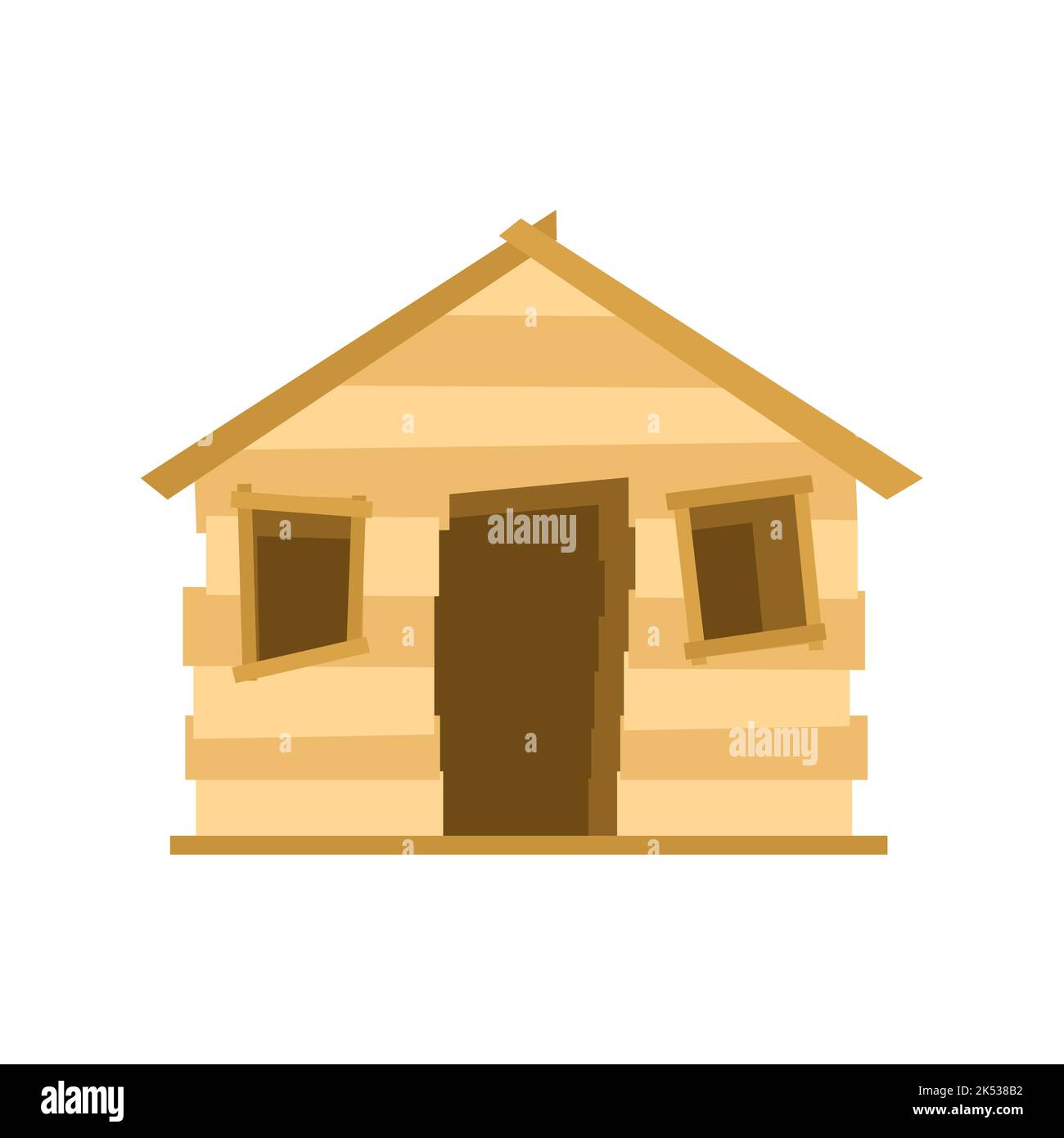 Wooden children's hut Cartoon. Vector illustration Stock Vector