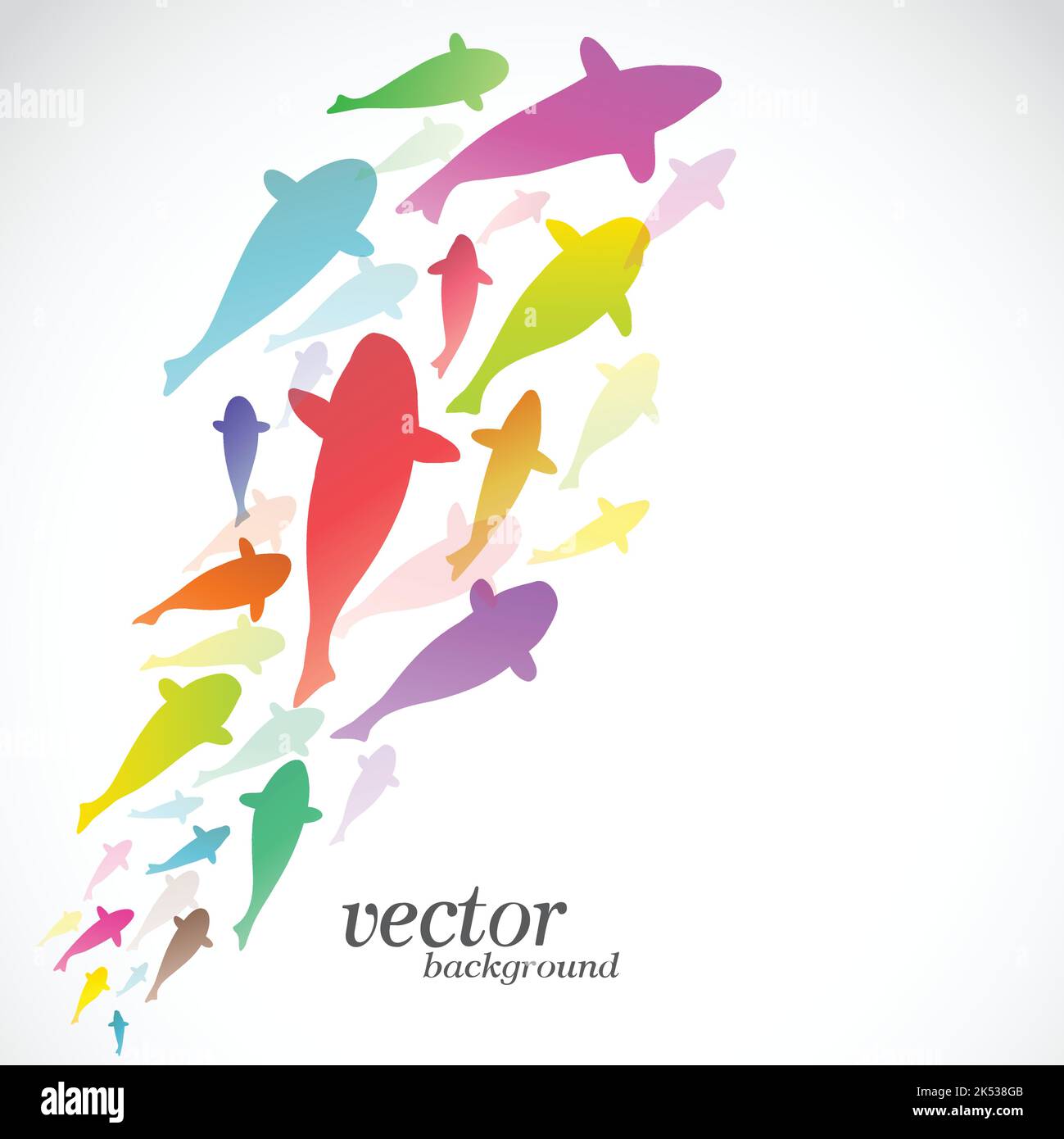 Fish design on white background -  Vector Illustration. Easy editable layered vector illustration. Animals. Stock Vector