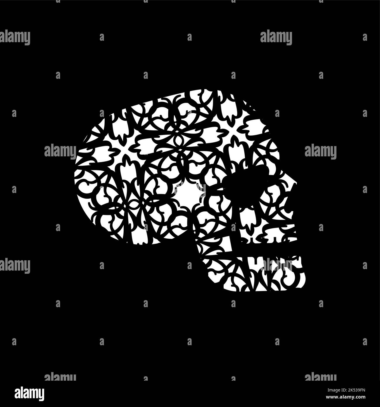 Traditional ornament and skull. Vector illustration Stock Vector Image ...