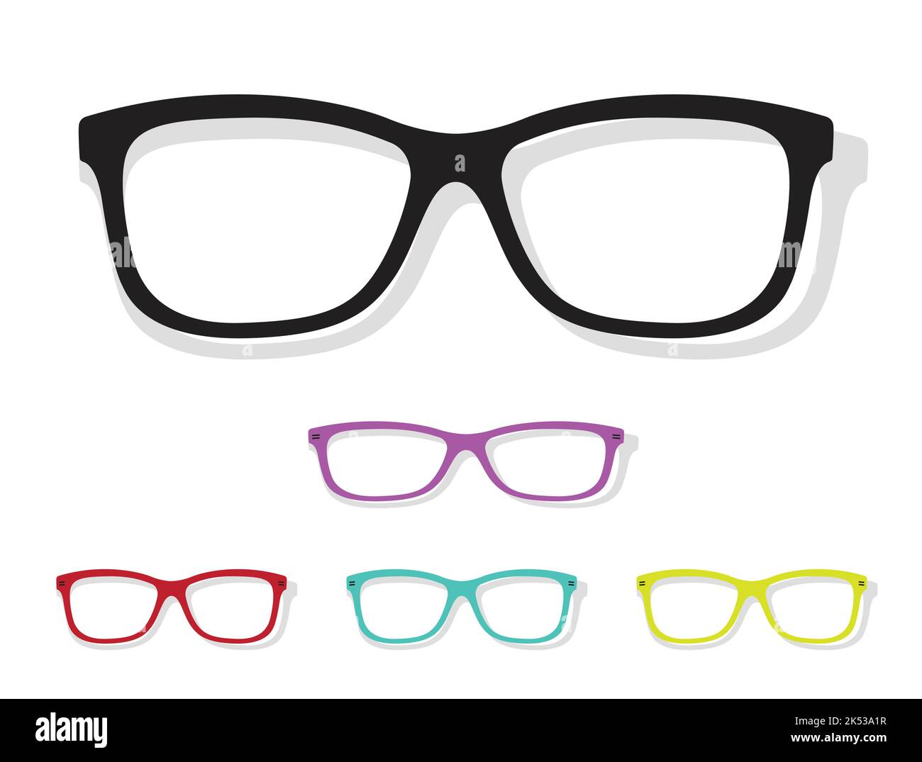 Vector image of Glasses on white background. Easy editable layered vector illustration. Stock Vector