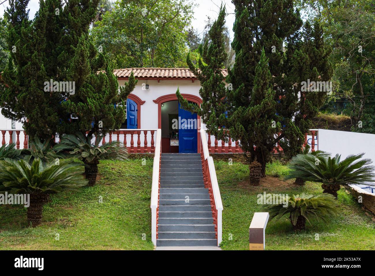 Entrance to the Centro de Atendimento ao Turista in Sabará, Minas Gerais, Brazil. Stock Photo