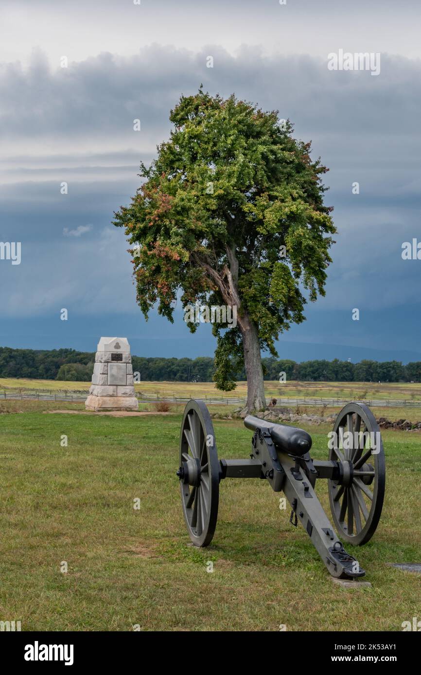 The Approaching Storm, Gettysburg National Military Park, Pennsylvania USA, Gettysburg, Pennsylvania Stock Photo