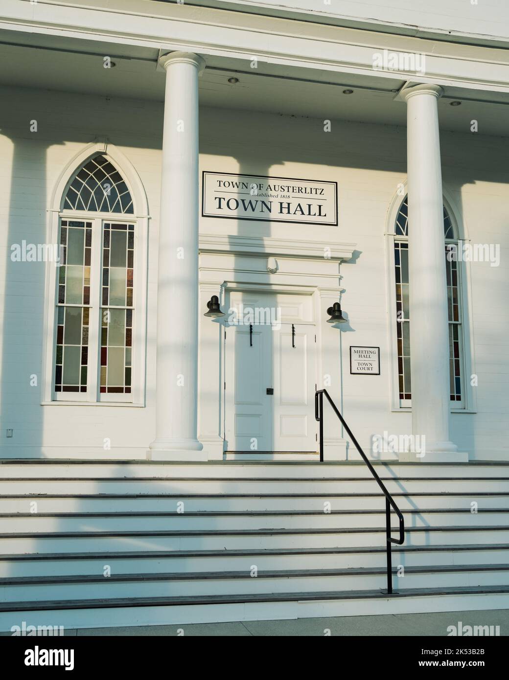 Austerlitz Town Hall architecture, Austerlitz, New York Stock Photo Alamy