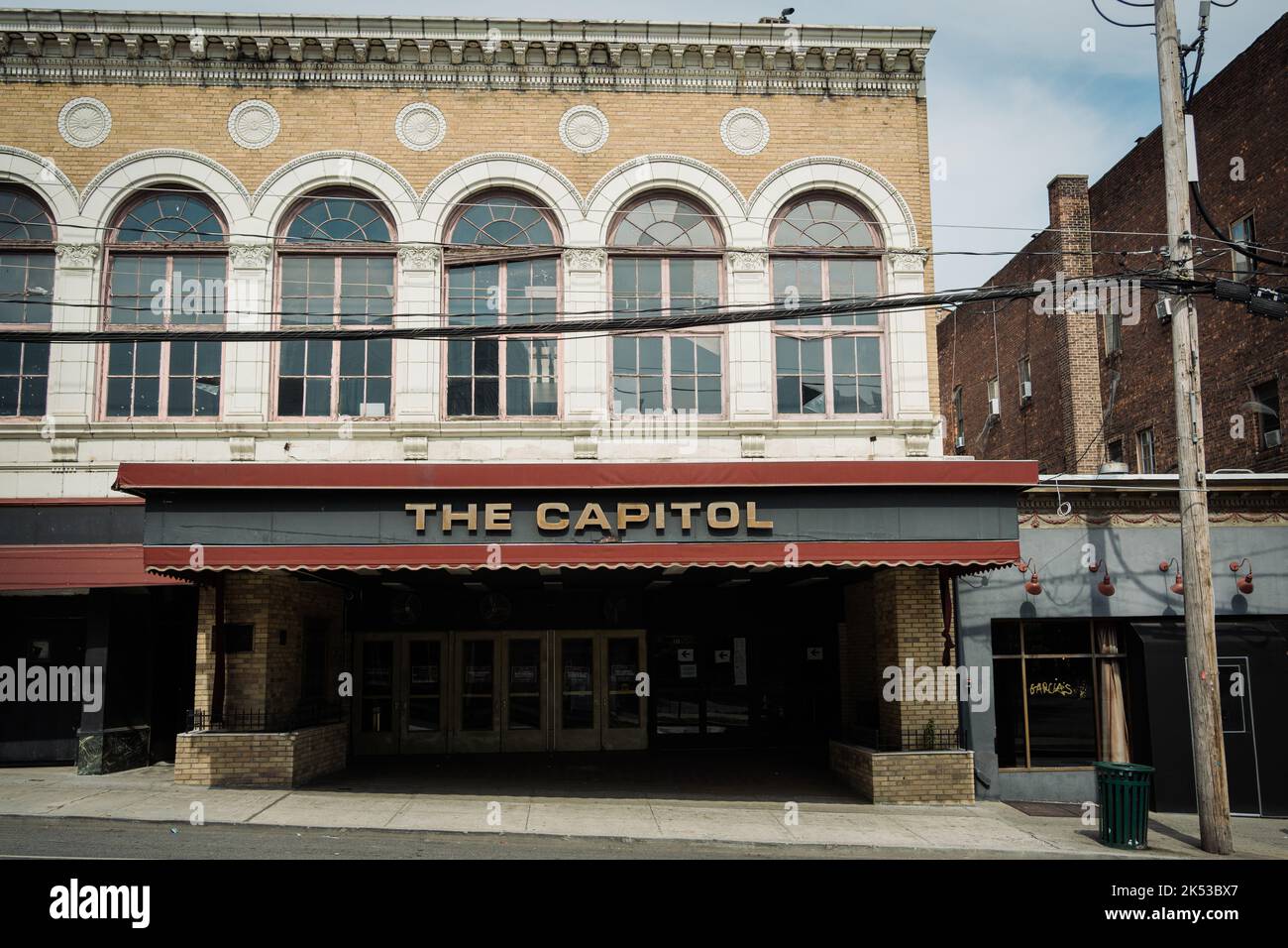 The Capitol Theatre vintage sign, Port Chester, New York Stock Photo
