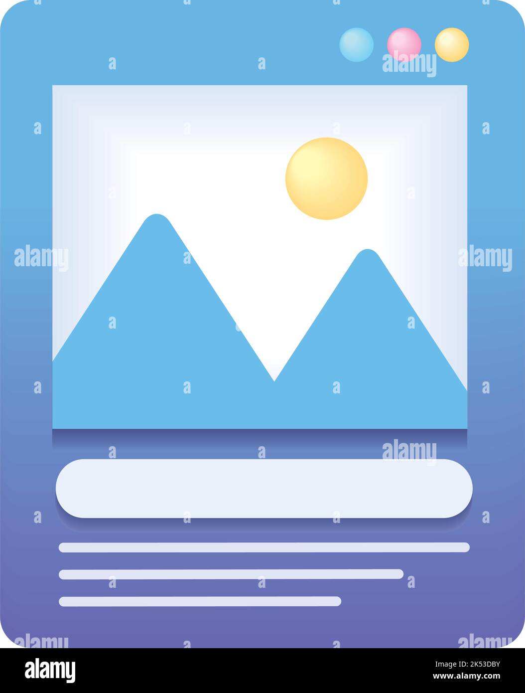 picture file ui template icon Stock Vector Image & Art - Alamy