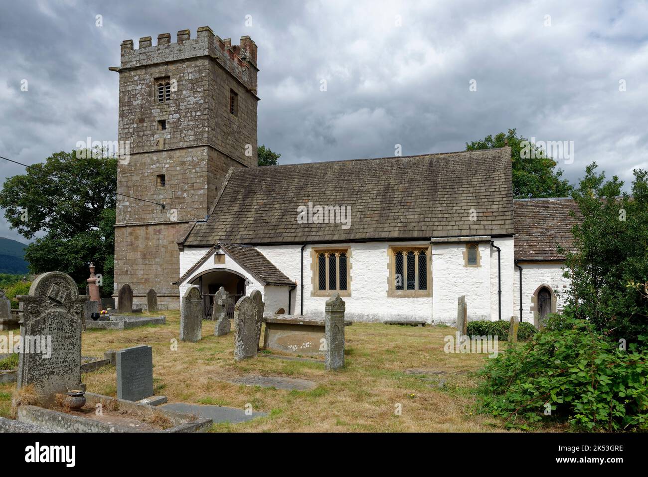 Grade II listed St Bartholomew's Church, Llanover, Monmouthshire, Wales, UK Stock Photo