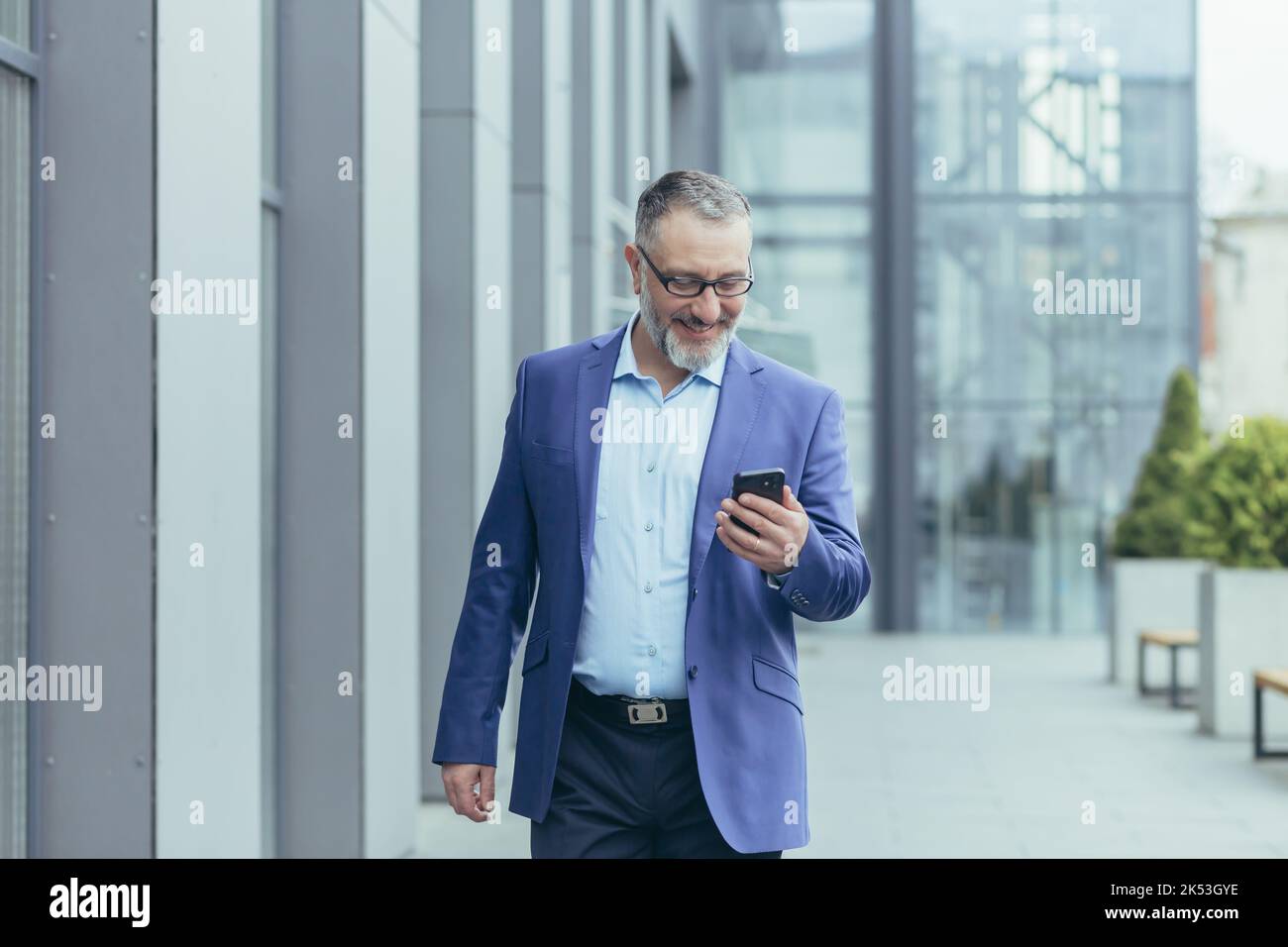 Handsome senior man walks hi-res stock photography and images - Alamy