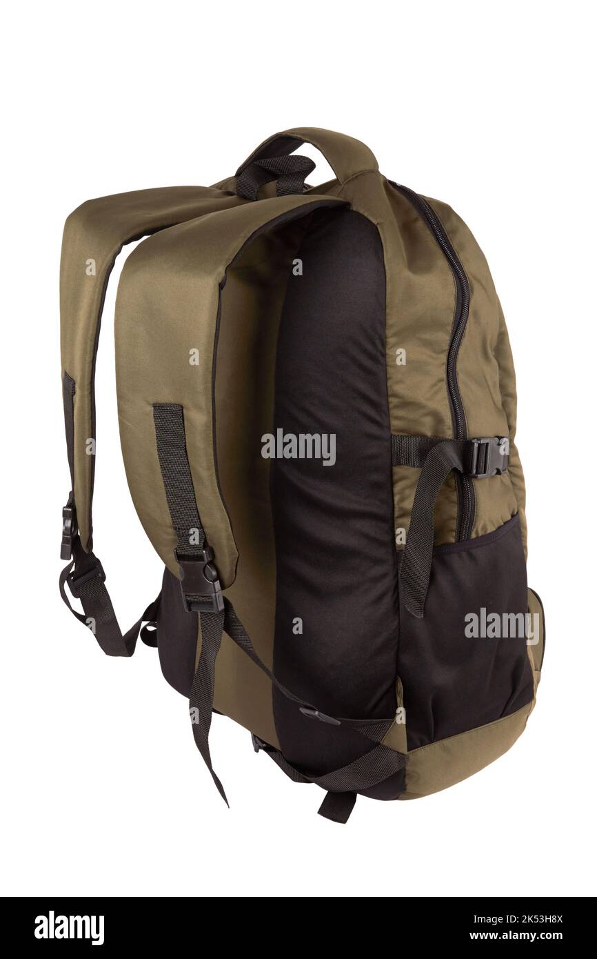 Backpack for forest isolated on white background Stock Photo