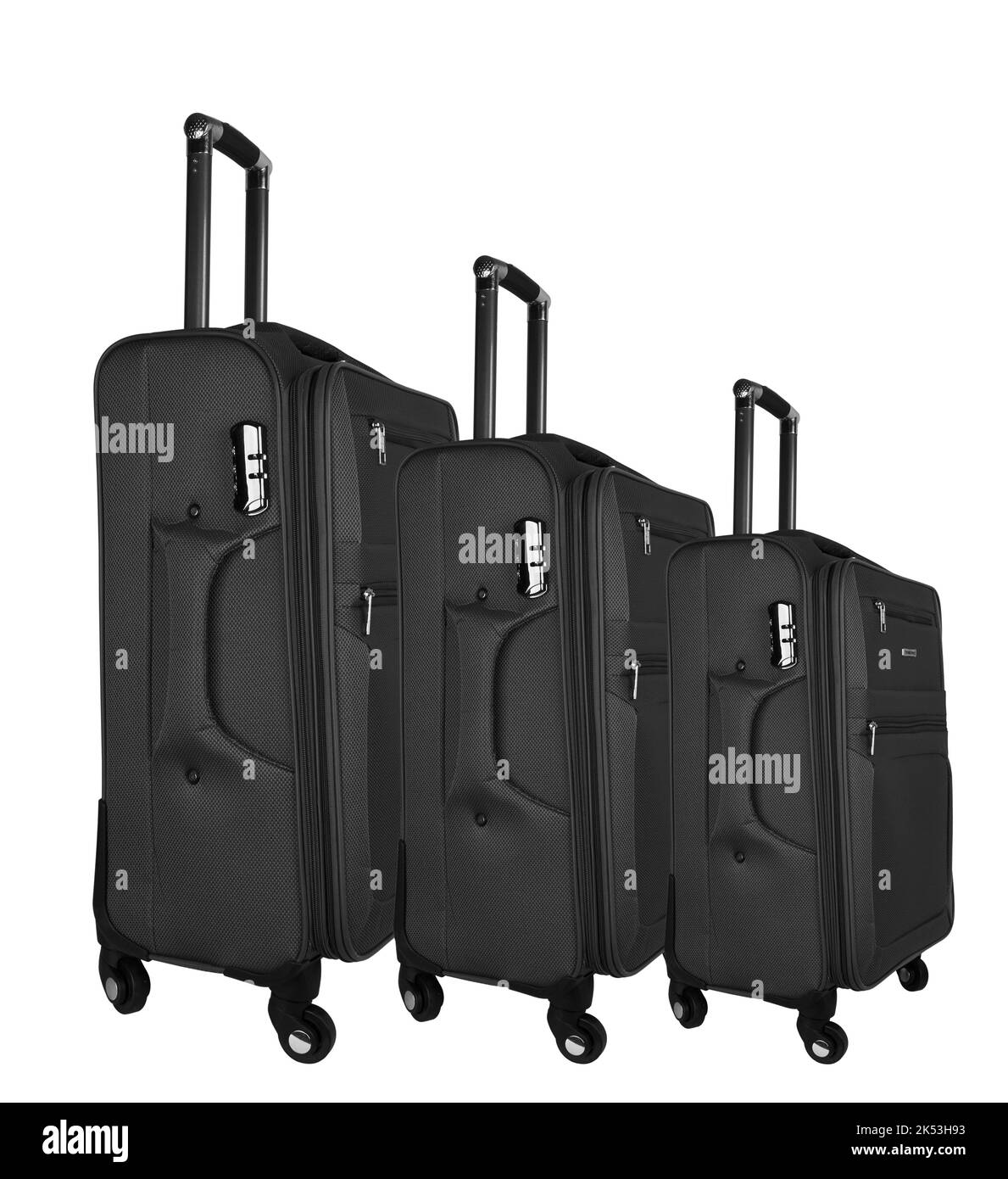 Black suitcase isolated on a white background Stock Photo