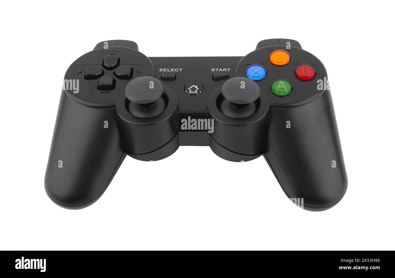 Video game controller isolated on white background Stock Photo - Alamy