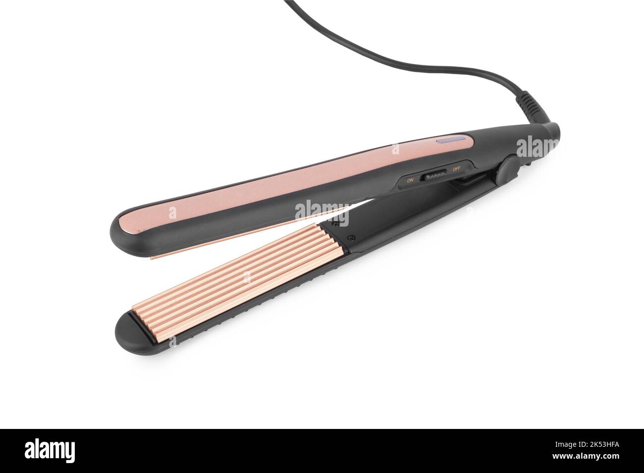 Electric curling iron isolated on white background Stock Photo