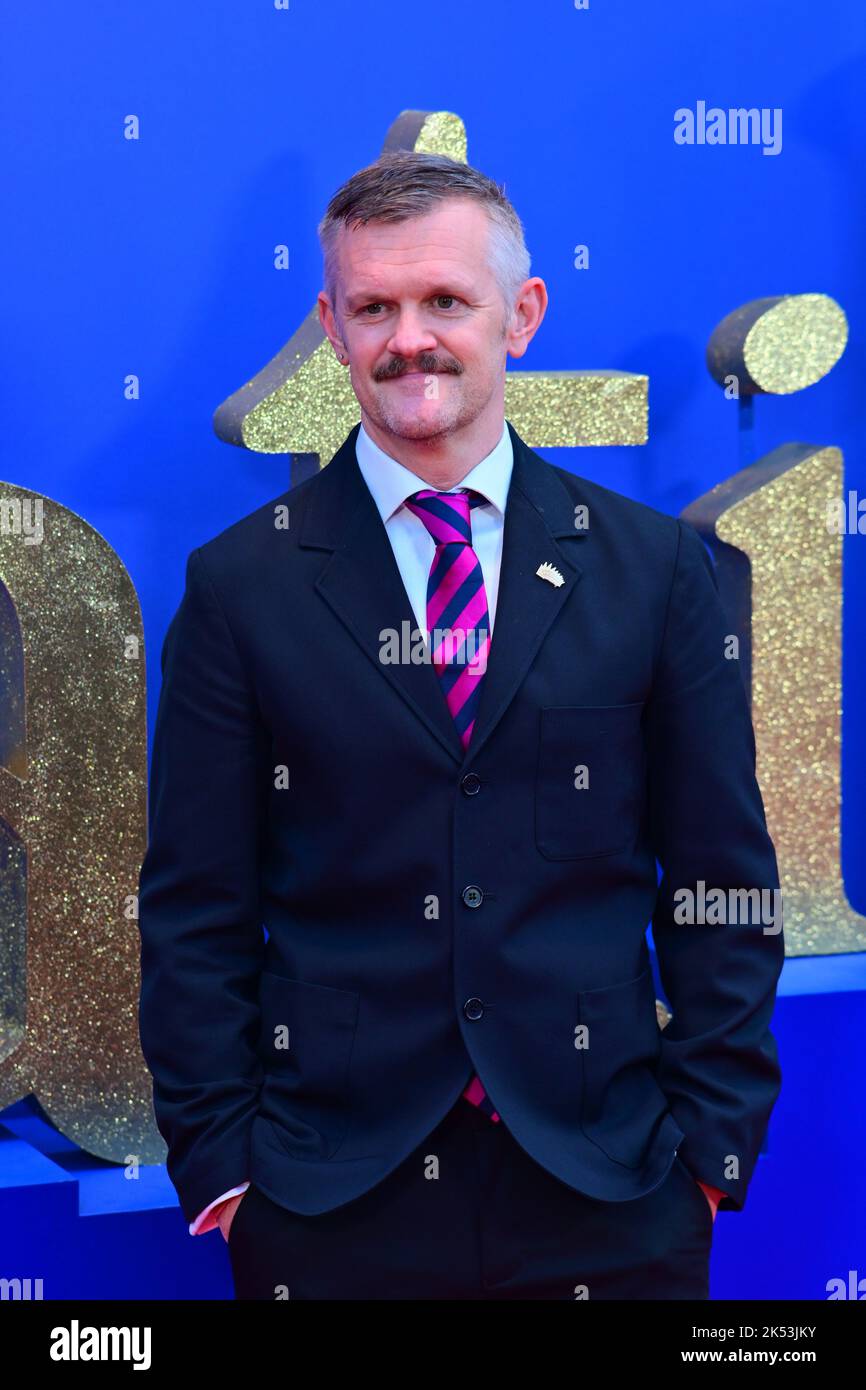 London, UK , 05/10/2022, Ben Roberts Arrive at the Cast and filmmakers attend the BFI London Film Festival press conference for Roald Dahl’s Matilda The Musical, released by Sony Pictures in cinemas across the UK & Ireland on November 25th -  5th October 2022, London, UK. Stock Photo