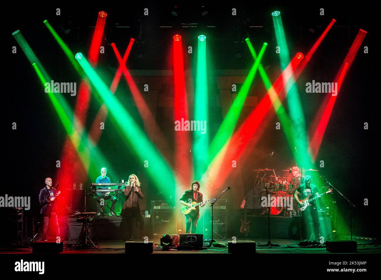 Steve Hackett & his band on stage at the Ipswich Regent Theatre Stock
