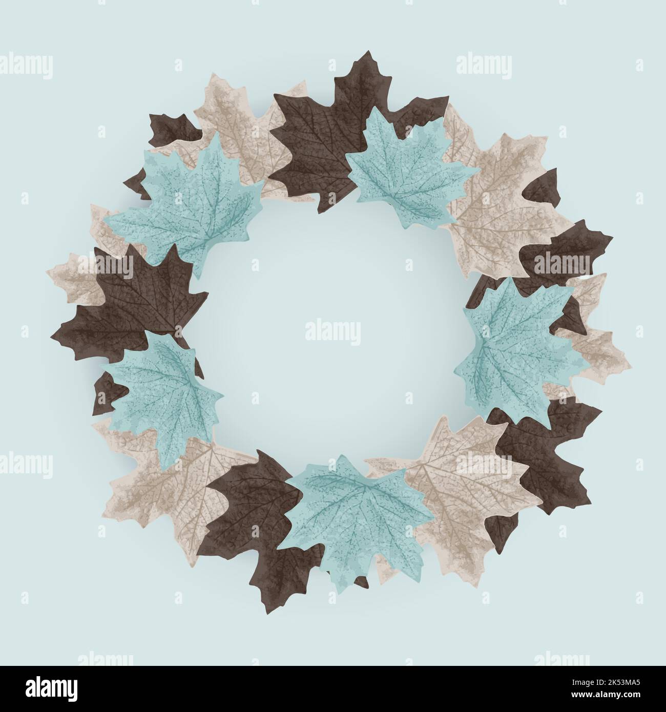 A vector wreath made of leaves Stock Vector Image & Art - Alamy