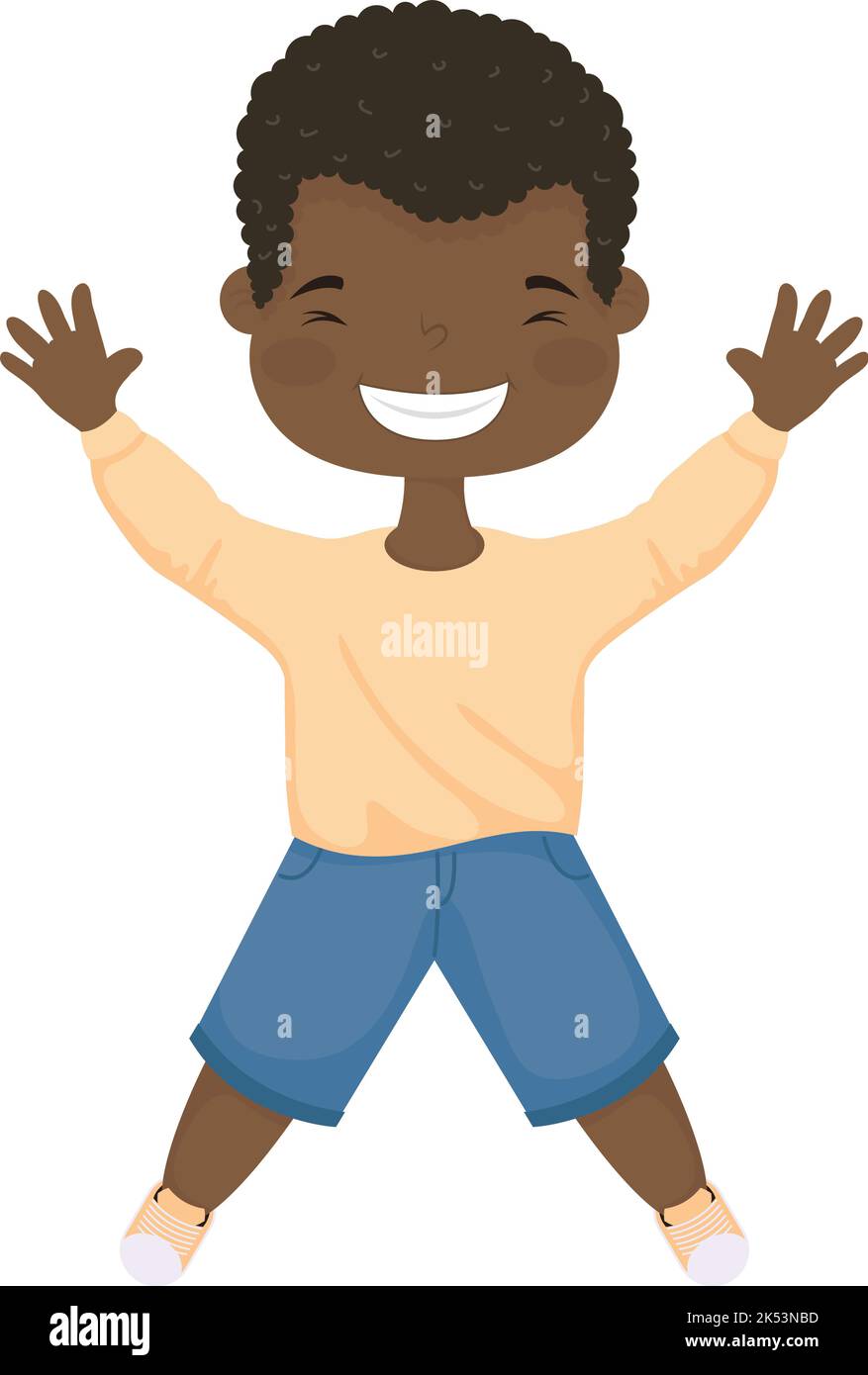 afro little boy smiling character Stock Vector Image & Art - Alamy