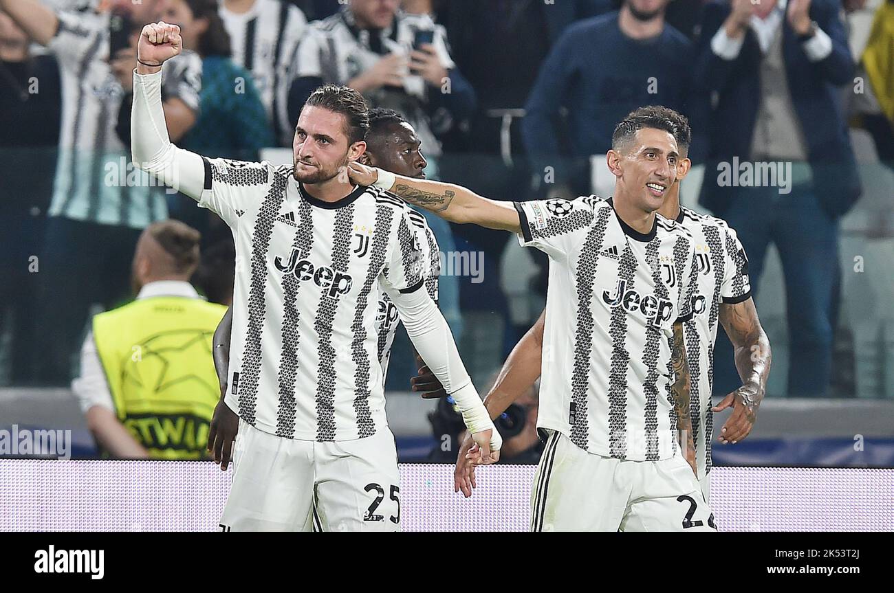 October 5, 2022, TORINO, Italia: Juventusâ€™ Adrien Rabiot jubilates ...
