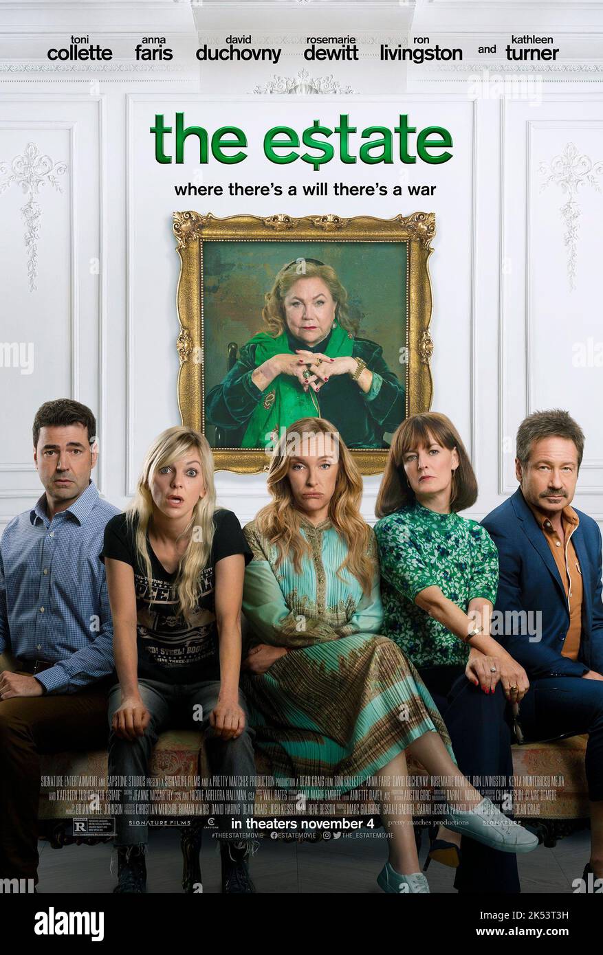 THE ESTATE, US poster, top Kathleen Turner; bottom from left Ron