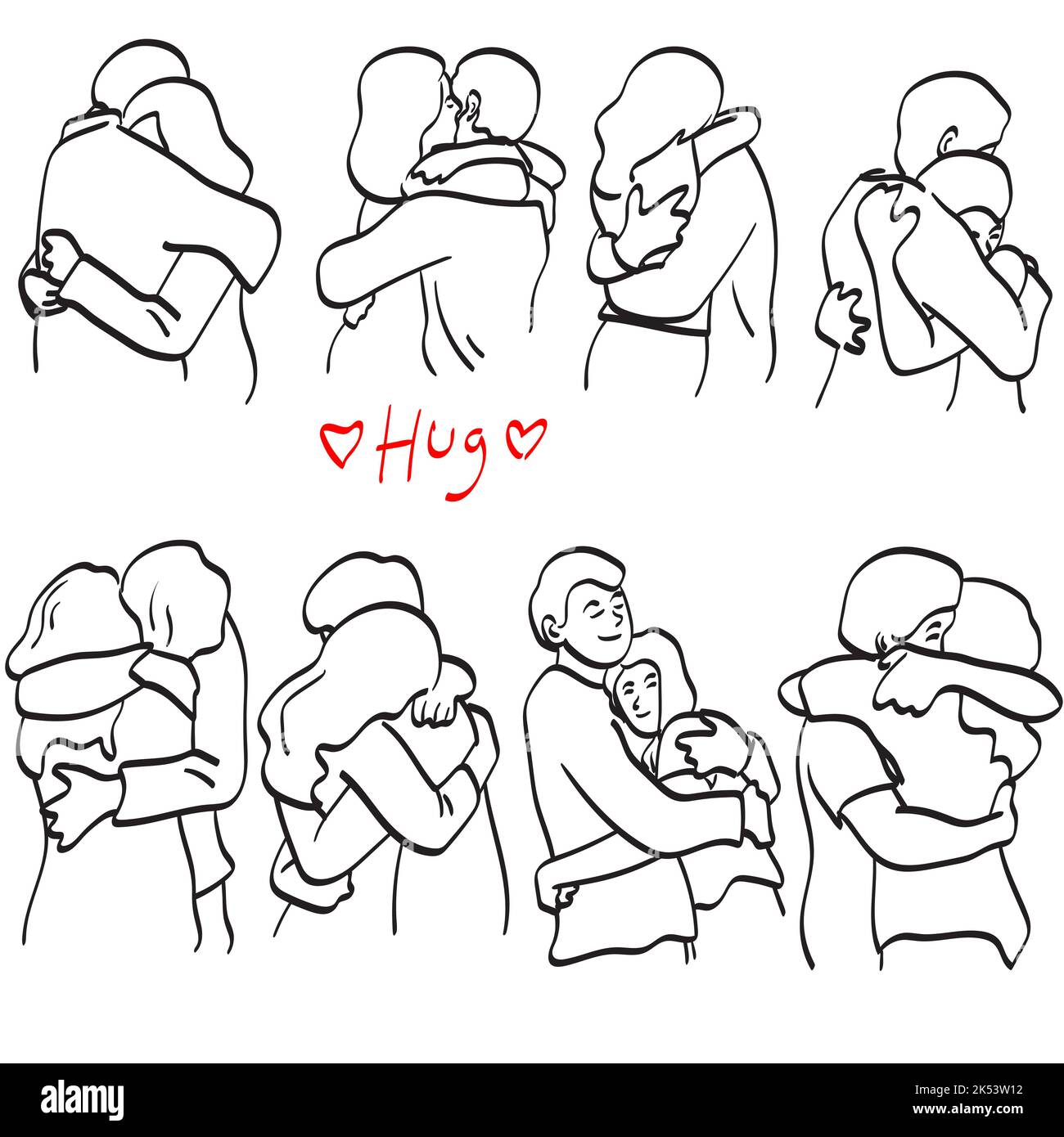 Drawing couple romantic cheerful vector hi-res stock photography and images  - Alamy