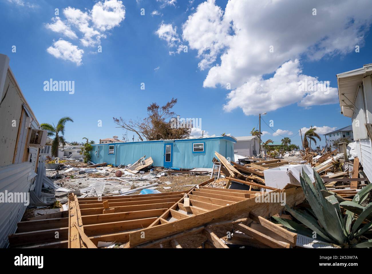 Fort Myers, USA. 5th Oct, 2022. Photo taken on Oct. 4, 2022 shows the ...
