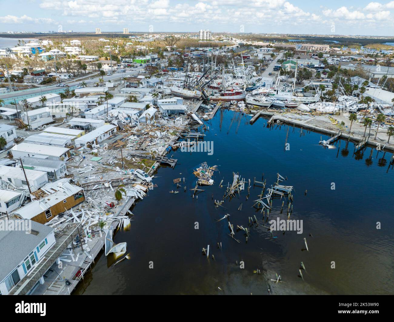 Fort Myers, USA. 5th Oct, 2022. Photo taken on Oct. 4, 2022 shows the ...