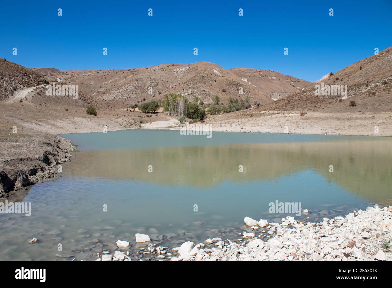 Irrigation and Animal Drinking Water Pond Stock Photo - Alamy
