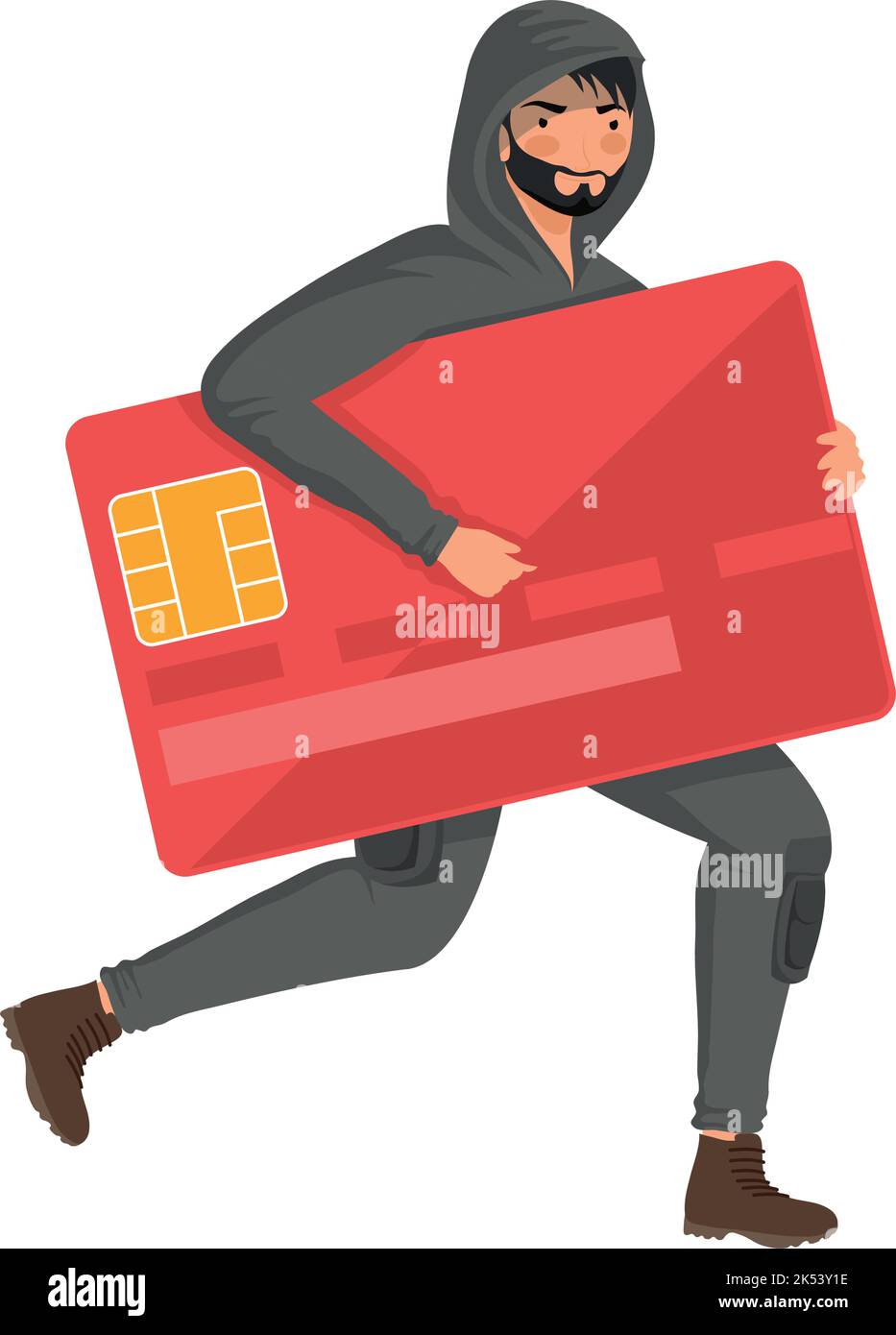 hacker with credit card character Stock Vector Image & Art - Alamy