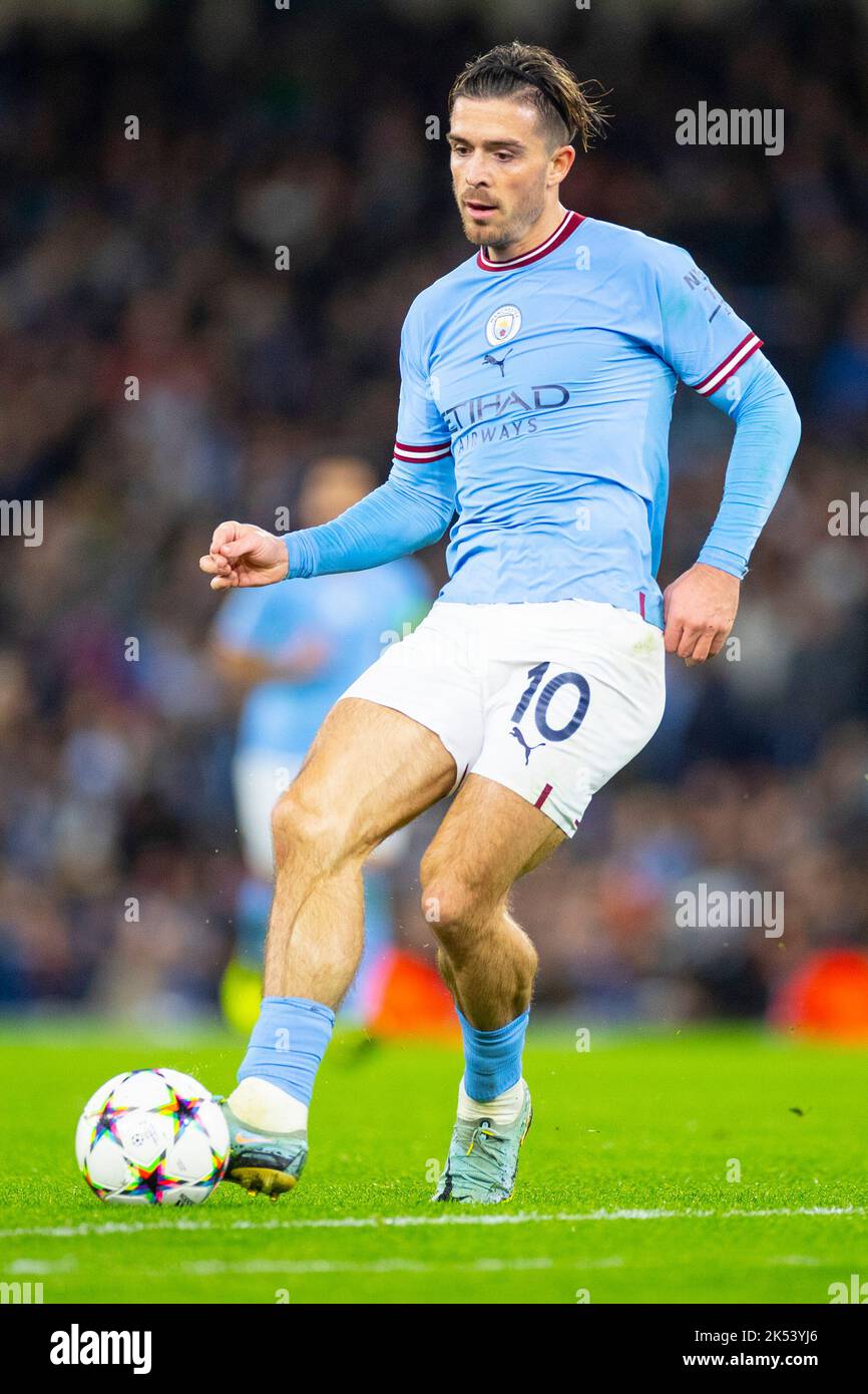 Jack Grealish #10 of Manchester City runs with the ball