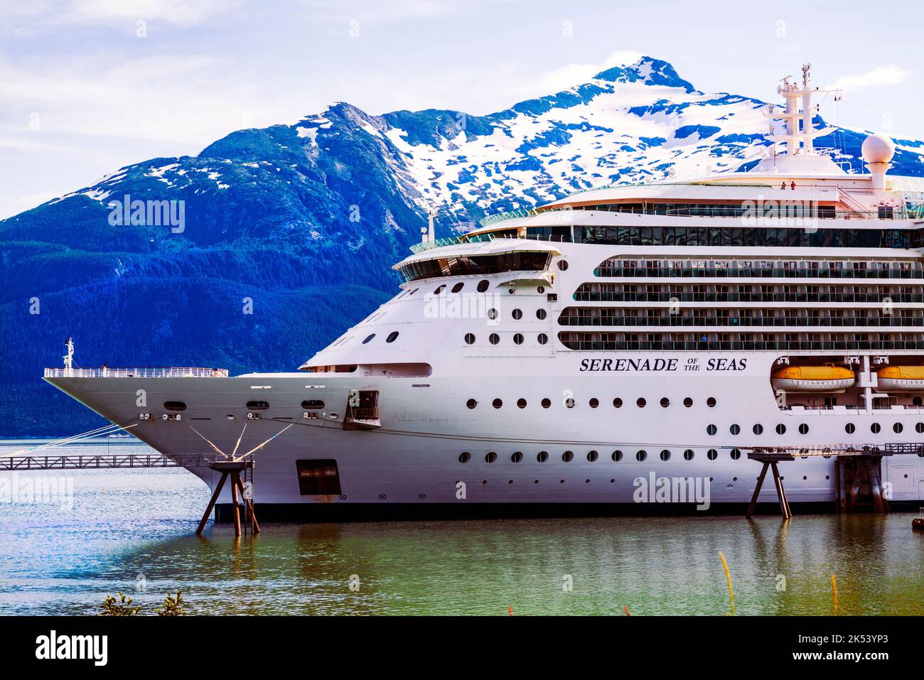 Serenade of the Seas; Royal Caribbean Cruises; ship in port; Haines; Alaska; USA Stock Photo Alamy