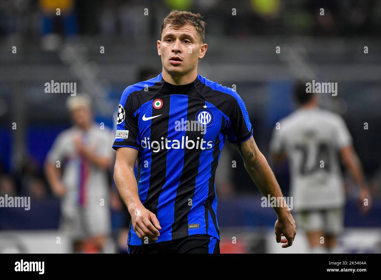 Nicolo Barella of Fc Internazionale looks on during the Champions League Group C football match between FC Internazionale and FCB Barcelona at San Sir Stock Photo