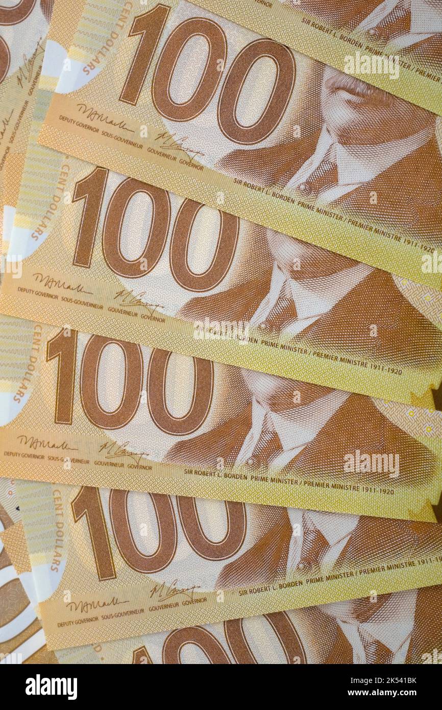 new-canadian-100-dollar-bills-stock-photo-alamy