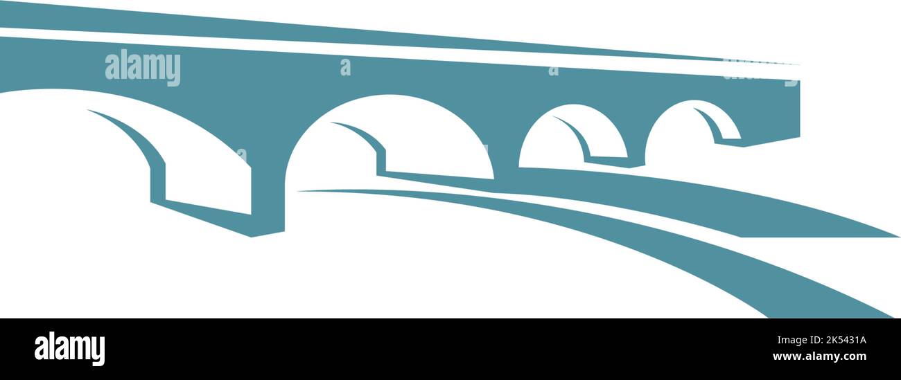 Bridge logo icon design illustration template Stock Vector