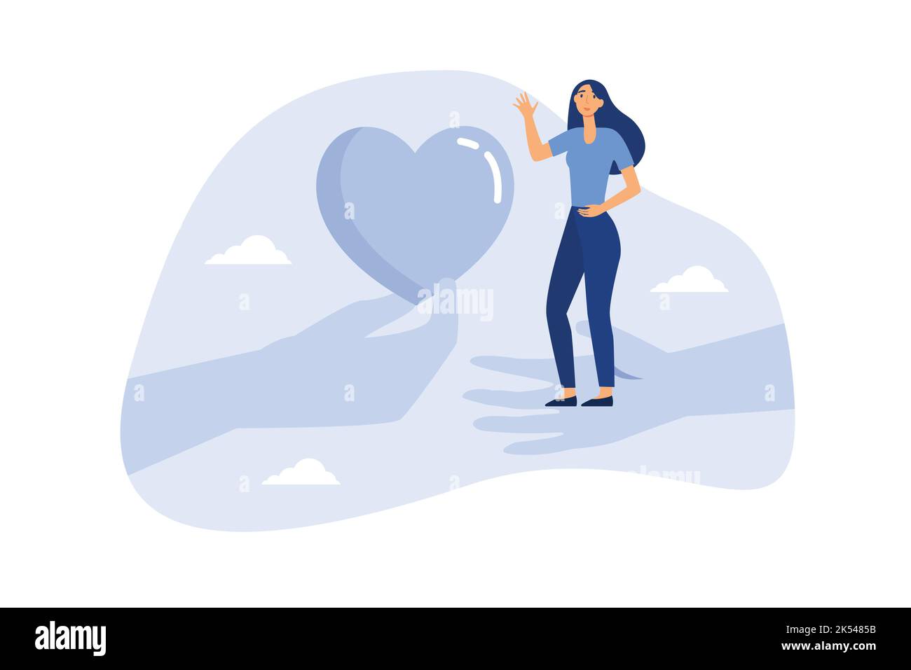 Empathy or sympathy understanding and share feeling with others, support or help community, kindness and compassion concept, supporting hand carry mis Stock Vector