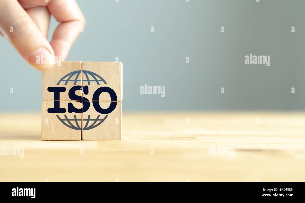 ISO standards quality control certification concept. Quality warranty