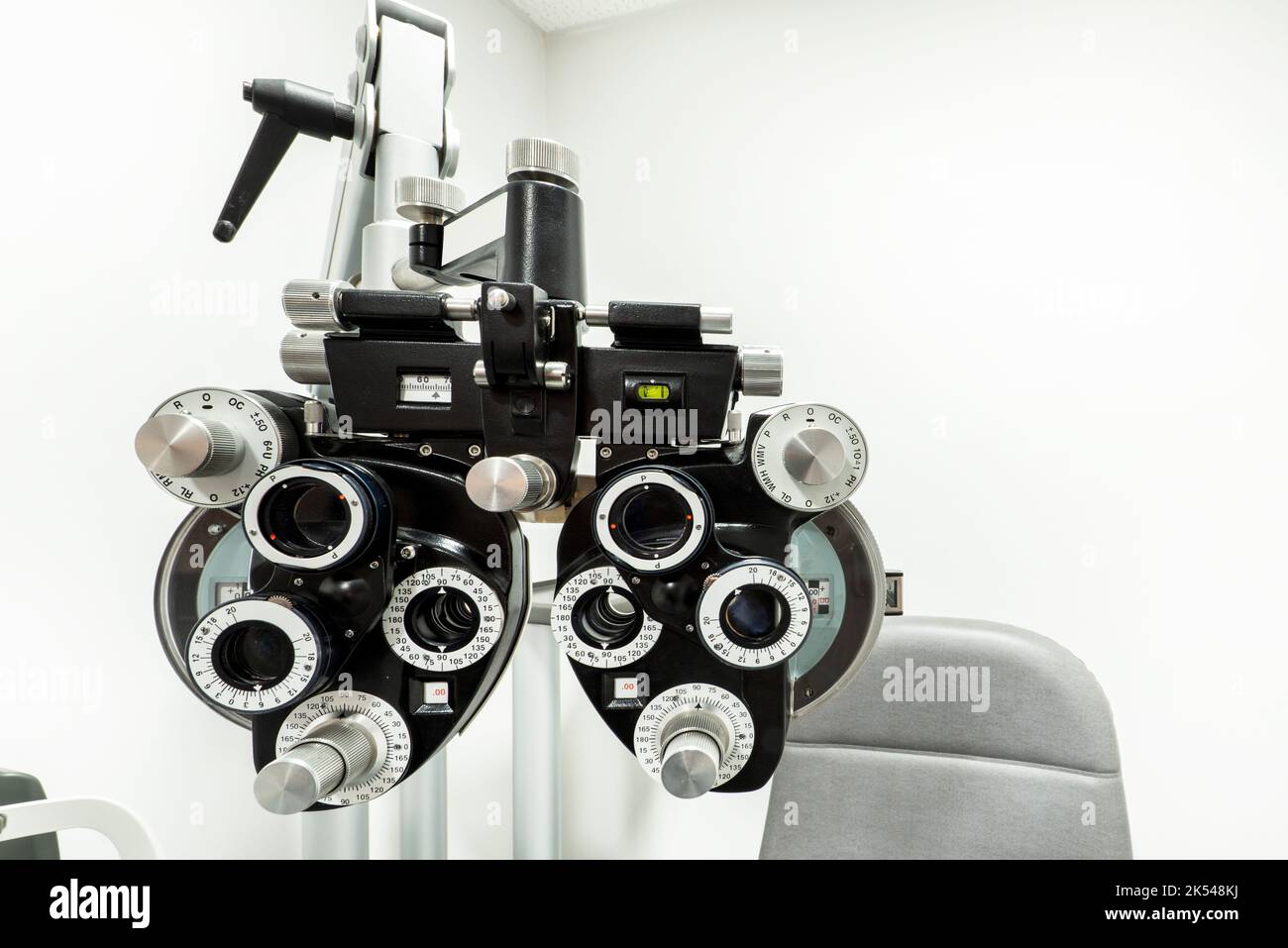 Optical device for measuring people's eyesight Stock Photo Alamy