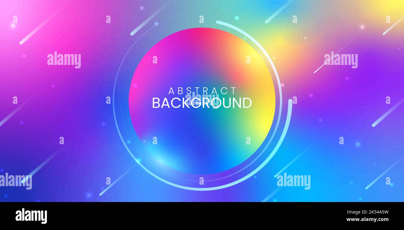 Abstract trendy colorful background with circle fluid gradient Stock Vector
