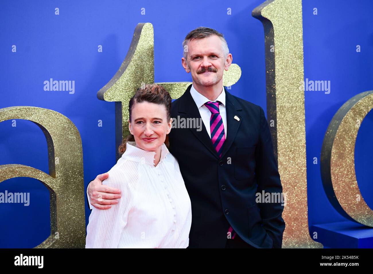 London, UK , 05/10/2022, Tricia Tuttle and Ben Roberts Arrive at the Cast and filmmakers attend the BFI London Film Festival press conference for Roald Dahl’s Matilda The Musical, released by Sony Pictures in cinemas across the UK & Ireland on November 25th -  5th October 2022, London, UK. Stock Photo