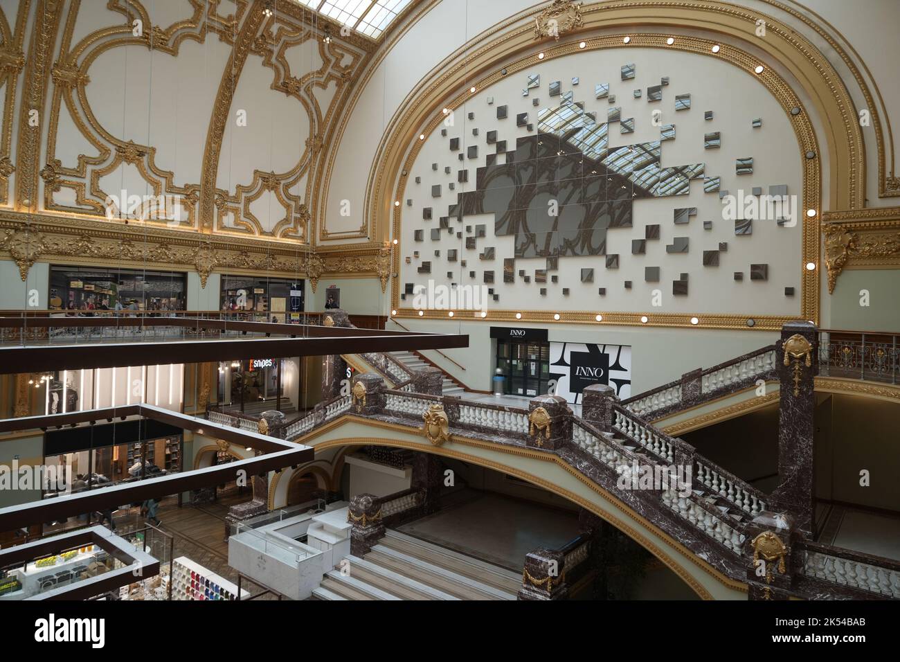 Luxurious shopping mall in Antwerp Stock Photo