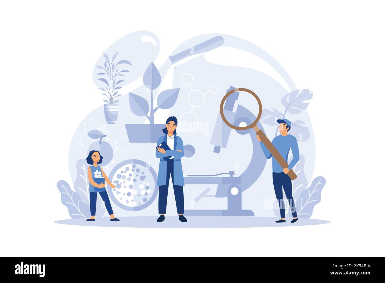 Biology class The student studies social natural sciences of school