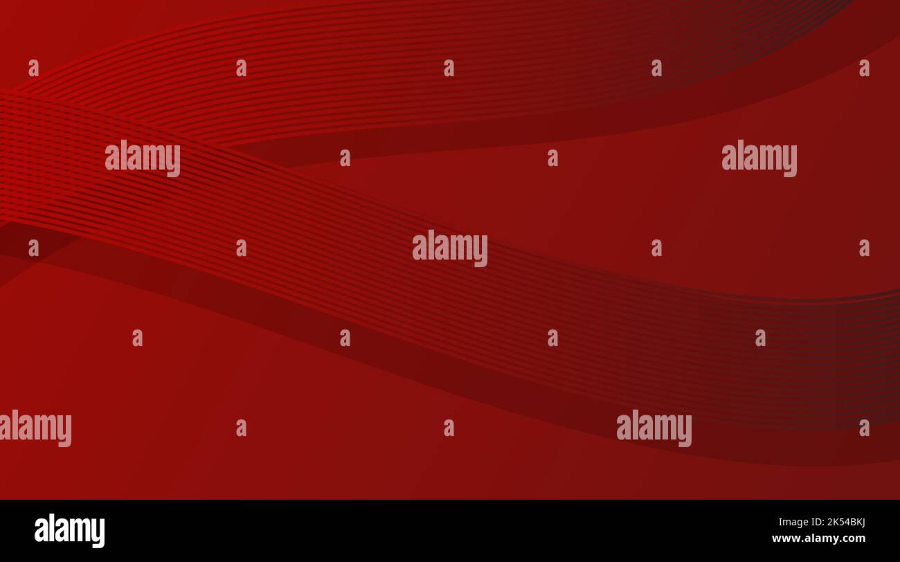 Vector 3D modern wave curve abstract presentation background. dark red background Stock Vector