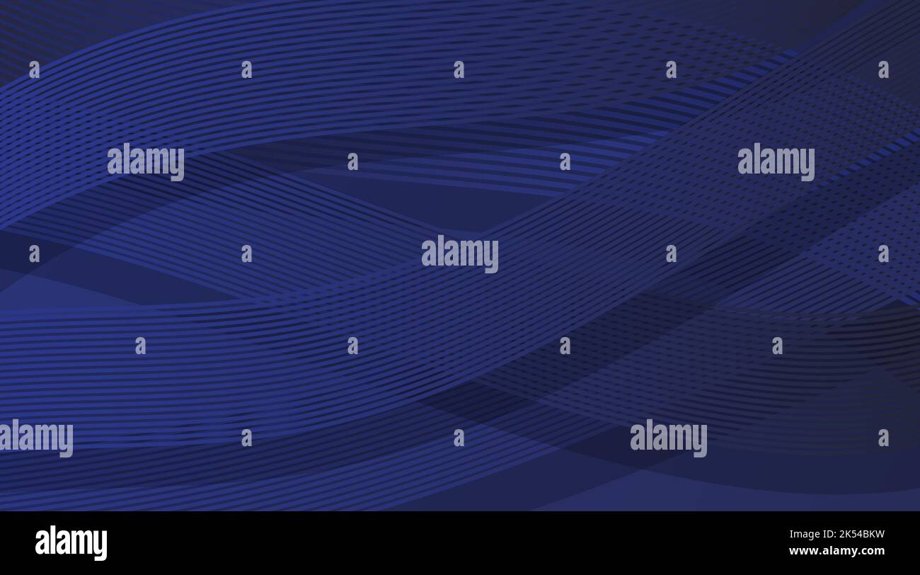 Vector 3D modern wave curve abstract presentation background. dark blue background Stock Vector